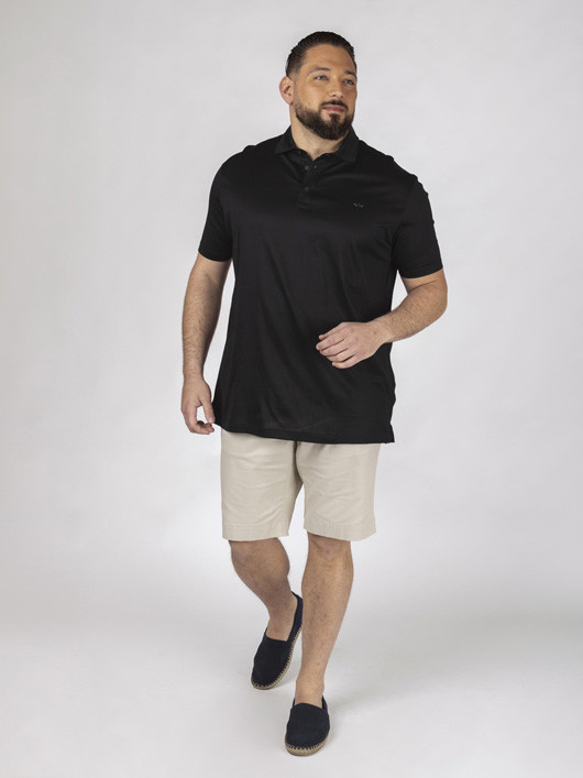 Polo Mercerisé Paul & Shark Grande Taille noir homme grande taille - Capelstore