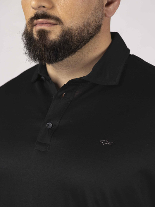 Polo Mercerisé Paul & Shark Grande Taille noir homme grande taille - Capelstore