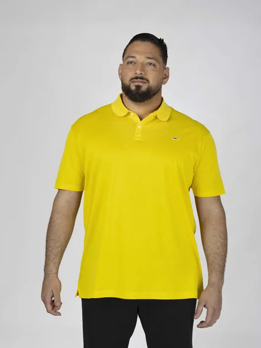 Polo PiquÃ© Jaune Paul & Shark Grande Taille jaune homme grande taille - Capelstore