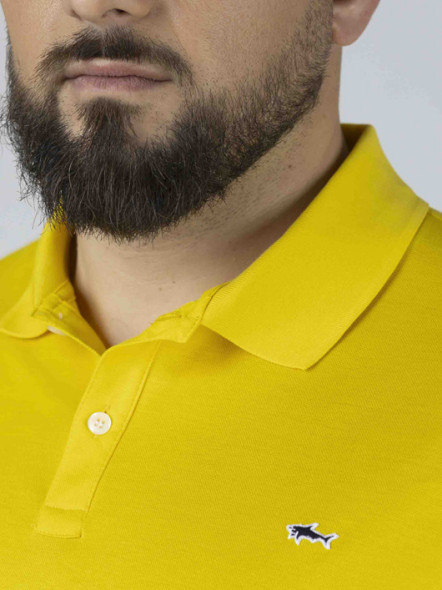 Polo Piqué Jaune Paul & Shark Grande Taille