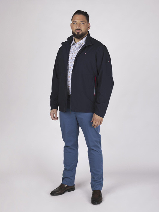 Blouson Col Montant Tommy Hilfiger Grande Taille marine homme grande taille - Capelstore