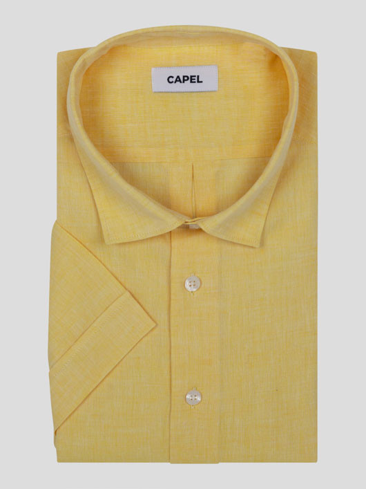 Chemisette Gatsby/leo Jaune Capel Grande Taille jaune homme grande taille - Capelstore