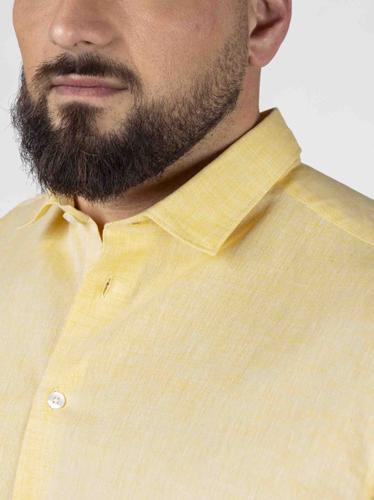 Chemisette Gatsby/leo Jaune Capel Grande Taille jaune homme grande taille - Capelstore