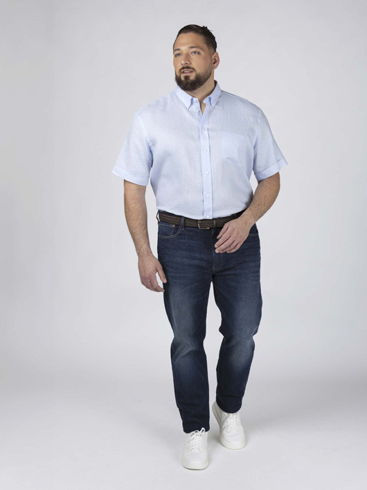 Chemisette Zack/leo Lin Ciel Capel Grande Taille bleu ciel homme grande taille - Capelstore
