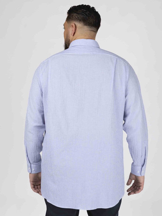 Chemise Ralph Seersucker Capel Grande Taille bleu homme grande taille - Capelstore