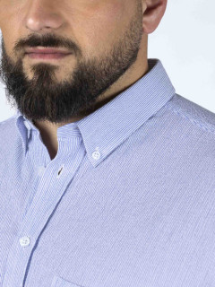 Chemise Ralph Seersucker Capel Grande Taille bleu homme grande taille - Capelstore