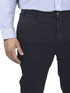 Pantalon coton chino marine homme grande taille | Capel