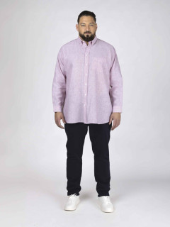 Chemise Ralph Rayures Capel Grande Taille rouge homme grande taille - Capelstore