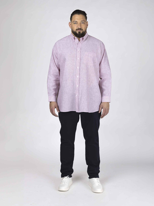 Chemise Ralph Rayures Capel Grande Taille rouge homme grande taille - Capelstore