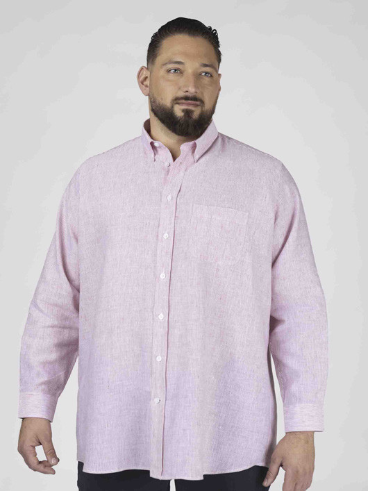 Chemise Ralph Rayures Capel Grande Taille rouge homme grande taille - Capelstore