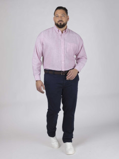 Chemise Ralph Rayures Capel Grande Taille rouge homme grande taille - Capelstore