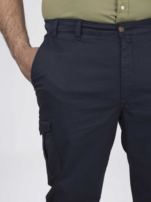 Chino Cargo Matt Marine Capel Grande Taille marine homme grande taille - Capelstore