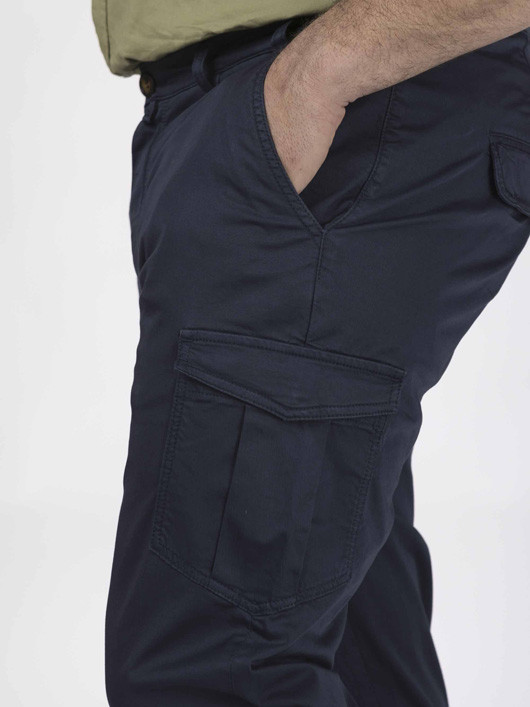 Chino Cargo Matt Marine Capel Grande Taille marine homme grande taille - Capelstore