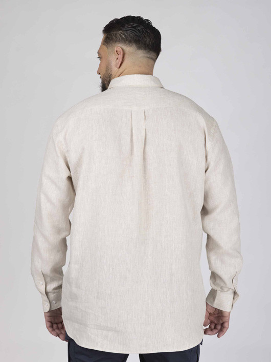 Chemise Ralph/leo Lin Beige Capel Grande Taille beige homme grande taille - Capelstore