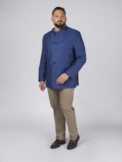Veste Autrichienne Lin Capel Grande Taille bleu outremer homme grande taille - Capelstore