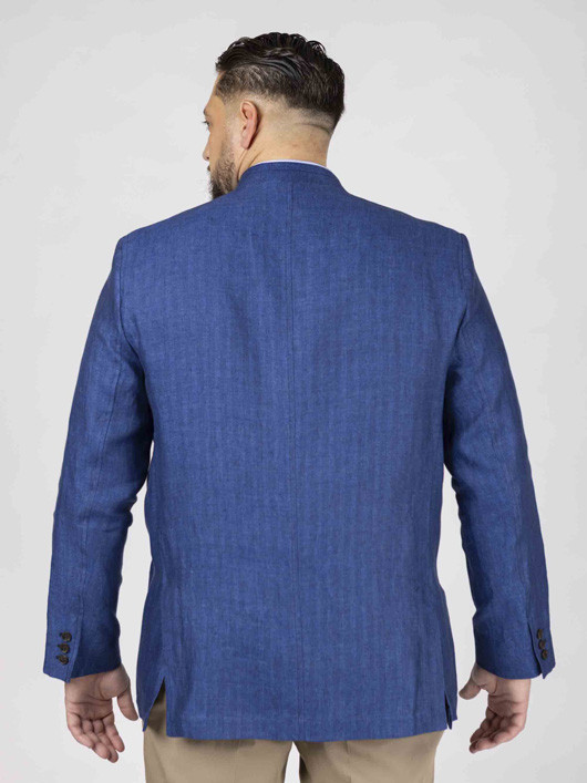 Veste Autrichienne Lin Capel Grande Taille bleu outremer homme grande taille - Capelstore