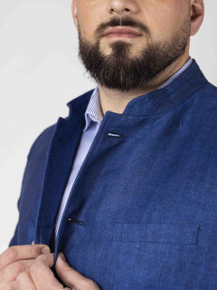 Veste Autrichienne Lin Capel Grande Taille bleu outremer homme grande taille - Capelstore