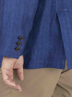 Veste Autrichienne Lin Capel Grande Taille bleu outremer homme grande taille - Capelstore