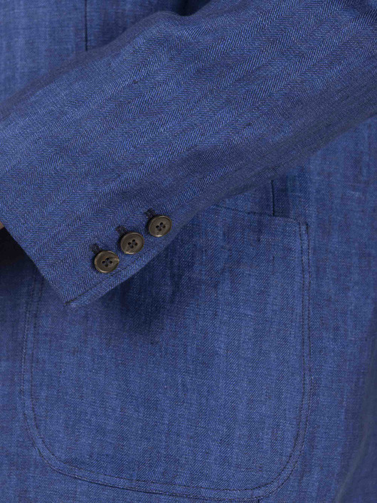 Veste Autrichienne Lin Capel Grande Taille bleu outremer homme grande taille - Capelstore