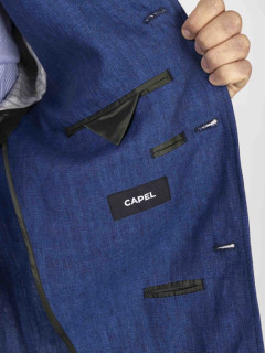 Veste Autrichienne Lin Capel Grande Taille bleu outremer homme grande taille - Capelstore