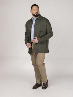 Veste Worker Lin Vert Capel Grande Taille vert homme grande taille - Capelstore
