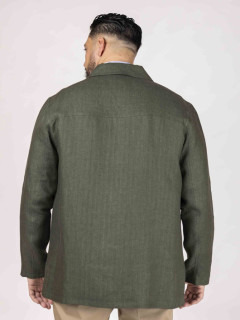 Veste Worker Lin Vert Capel Grande Taille vert homme grande taille - Capelstore