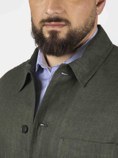 Veste Worker Lin Vert Capel Grande Taille vert homme grande taille - Capelstore