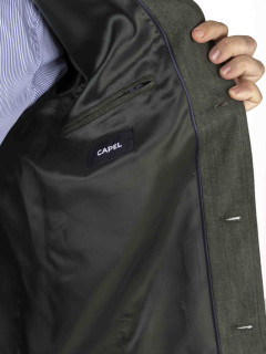 Veste Worker Lin Vert Capel Grande Taille vert homme grande taille - Capelstore