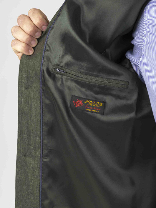 Veste Worker Lin Vert Capel Grande Taille vert homme grande taille - Capelstore