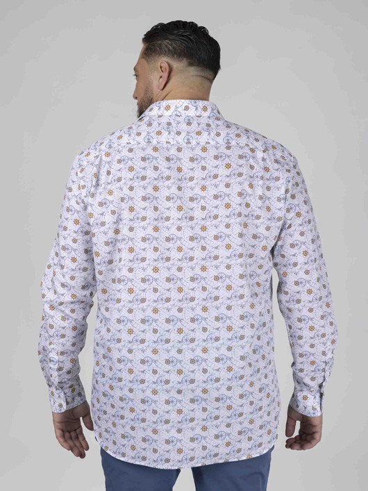 Chemise Gianni Boussoles Capel Grande Taille blanc homme grande taille - Capelstore