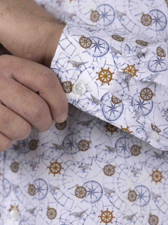 Chemise Gianni Boussoles Capel Grande Taille blanc homme grande taille - Capelstore