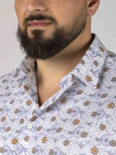 Chemise Gianni Boussoles Capel Grande Taille blanc homme grande taille - Capelstore