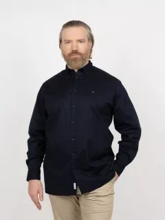 Chemise Popeline Marine Tommy Hilfiger Grande Taille marine homme grande taille - Capelstore