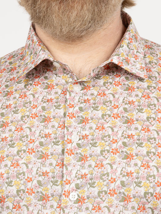 Chemise Tissu Liberty Fleurs Gianni Capel Grande Taille homme grande taille - Capelstore