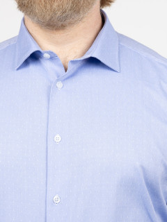 Chemise Max Dobby Bleu Capel Grande Taille bleu homme grande taille - Capelstore