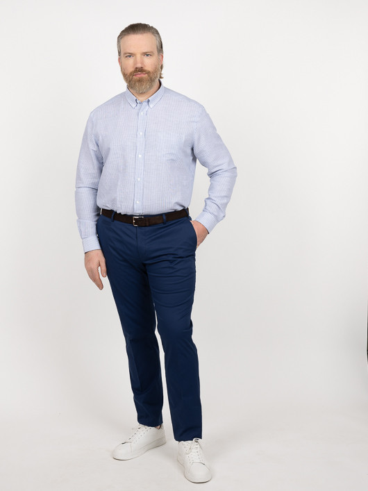 Chemise Rayee Ralph Capel Grande Taille bleu homme grande taille - Capelstore