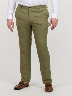 Pantalon En Lin Kaki Elastique Capel Grande Taille kaki homme grande taille - Capelstore