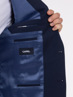 Veste Seersucker Marine Capel Grande Taille marine homme grande taille - Capelstore