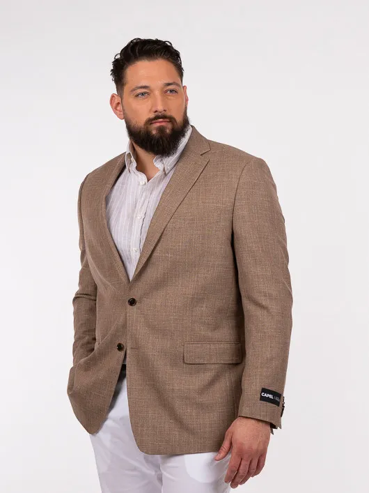 Veste Beige Collection PrivÃ©e Capel Grande Taille beige homme grande taille - Capelstore