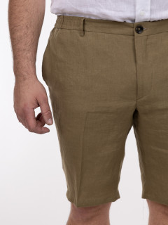 Bermuda En Lin Kaki Elast. Capel Grande Taille kaki homme grande taille - Capelstore