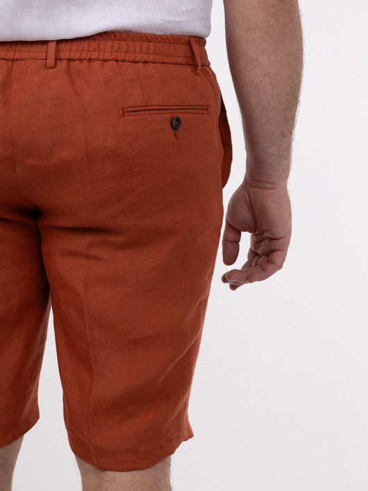 Bermuda En Lin Tomette Elast. Capel Grande Taille  homme grande taille - Capelstore
