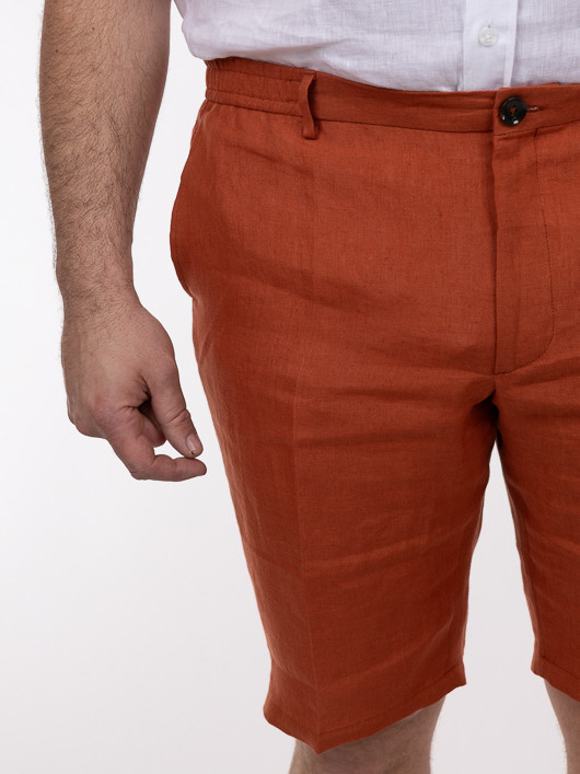 Bermuda En Lin Tomette Elast. Capel Grande Taille  homme grande taille - Capelstore