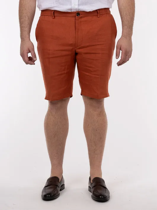 Bermuda En Lin Tomette Elast. Capel Grande Taille  homme grande taille - Capelstore