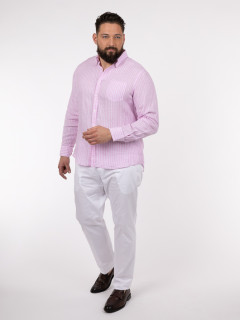 Chemise RayÃ©e Rose Paul & Shark Grande Taille rose homme grande taille - Capelstore