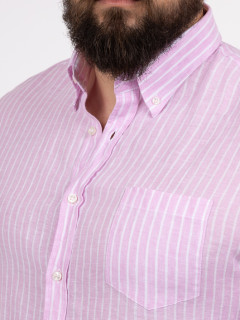 Chemise RayÃ©e Rose Paul & Shark Grande Taille rose homme grande taille - Capelstore