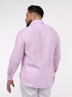 Chemise RayÃ©e Rose Paul & Shark Grande Taille rose homme grande taille - Capelstore