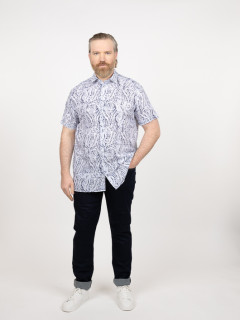 Chemisette Tom Fantaisie Capel Grande Taille blanc homme grande taille - Capelstore