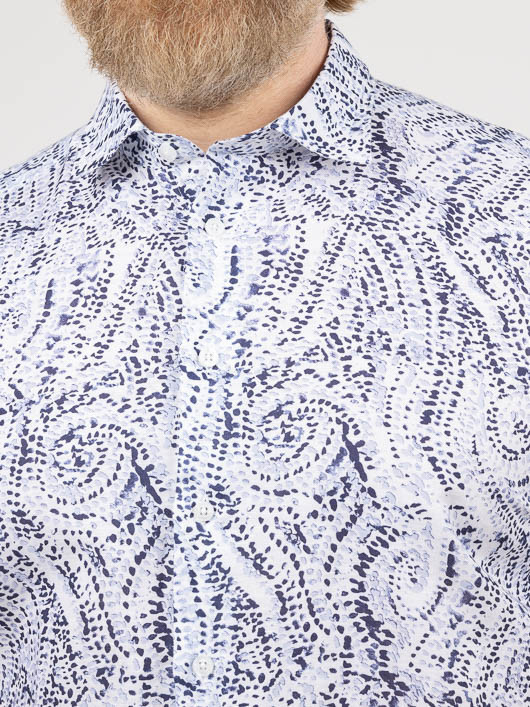 Chemisette Tom Fantaisie Capel Grande Taille blanc homme grande taille - Capelstore