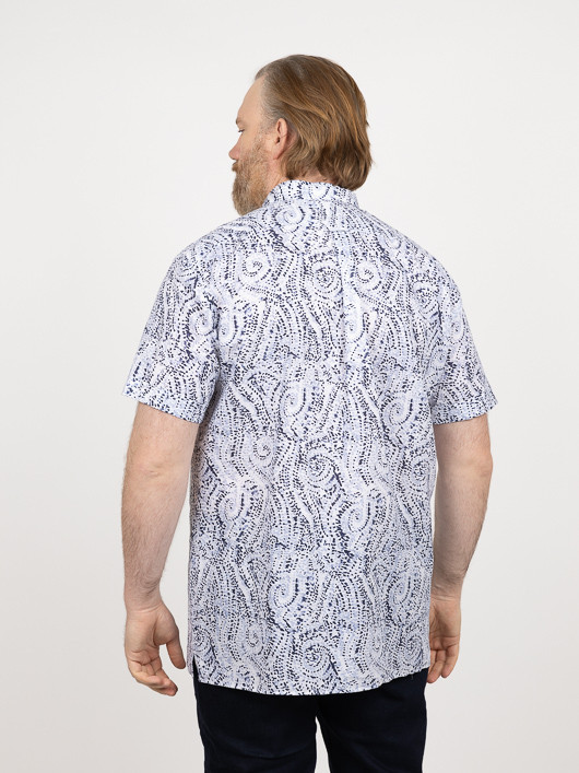Chemisette Tom Fantaisie Capel Grande Taille blanc homme grande taille - Capelstore