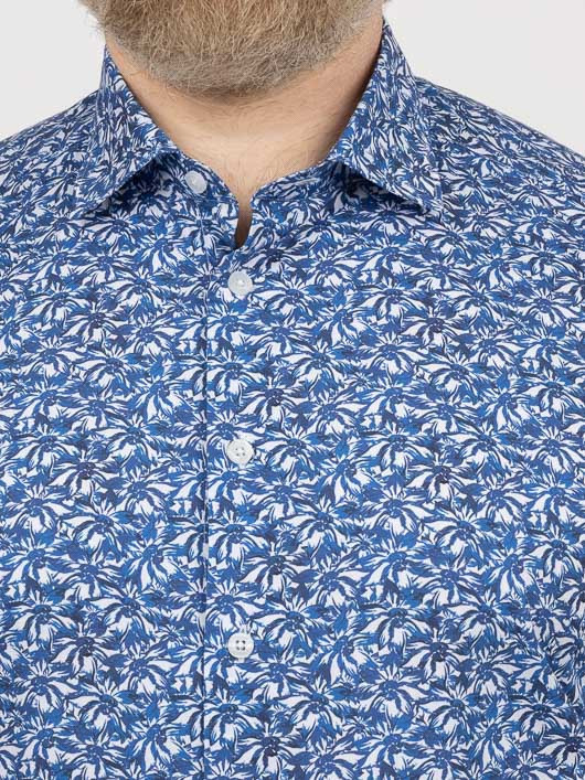 Chemisette Tom Fleurs Capel Grande Taille marine homme grande taille - Capelstore